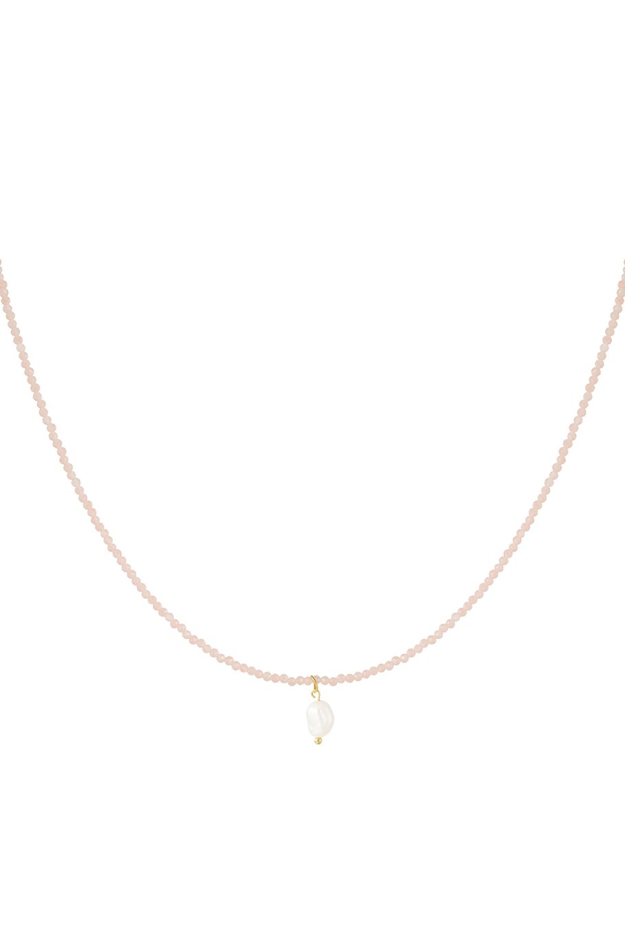 Ketting ♡ Fancy Pearl Zalmroze