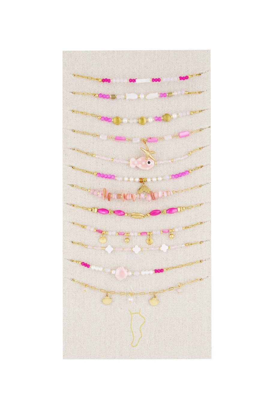 Enkelbandjes ♡ Fuchsia