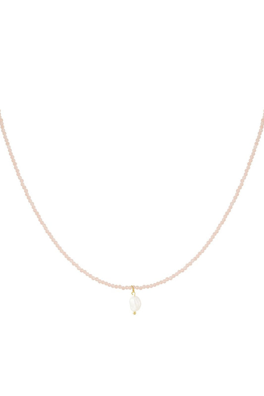 Ketting ♡ Fancy Pearl Zalmroze
