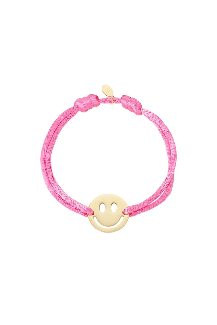 Armband ♡ Smiley Roze