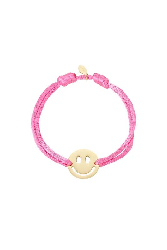 Armband ♡ Smiley Roze