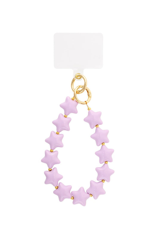 Telefoonkoord ♡ Stars Paars